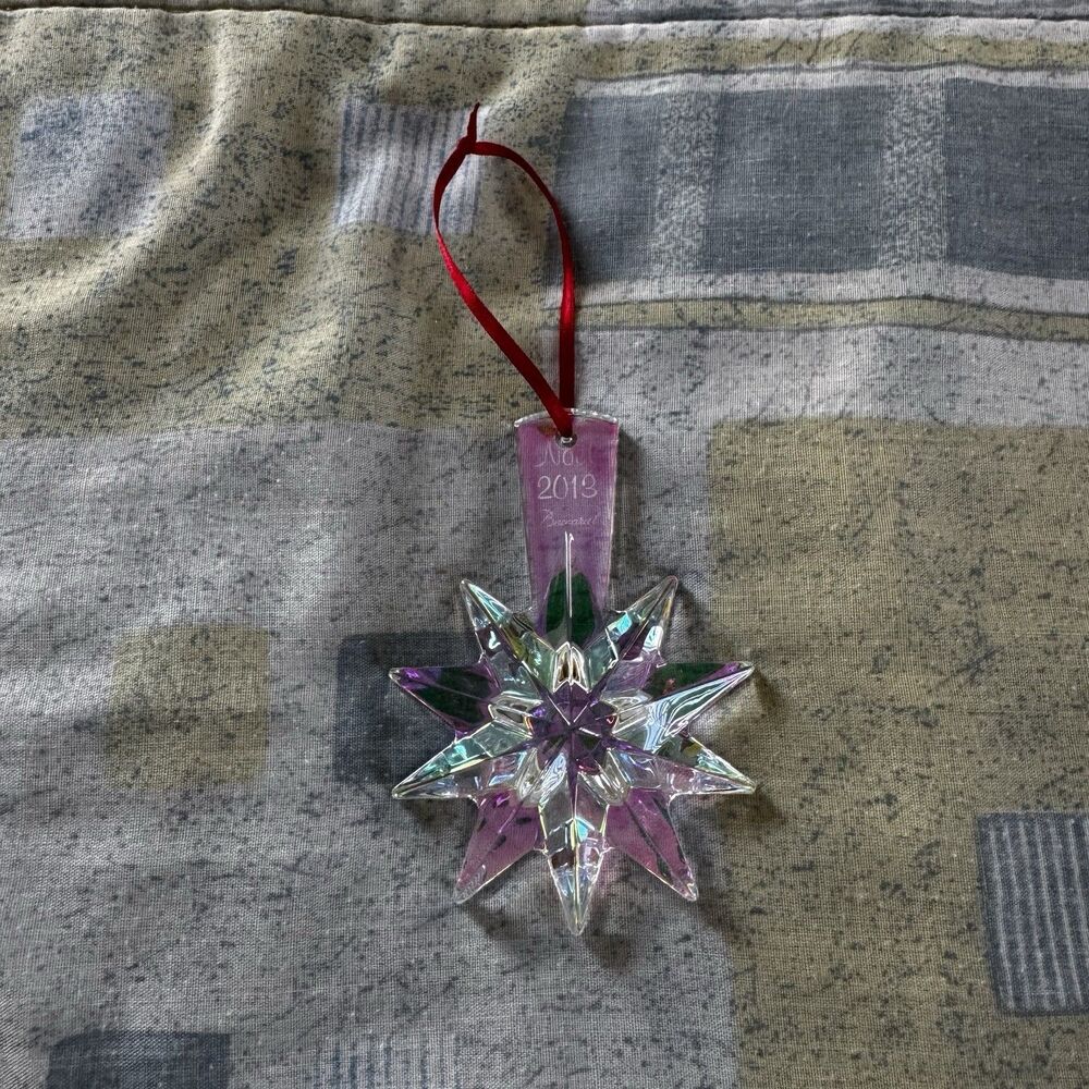 BACCARAT Nib Flawless Stunning 2013 NOEL STAR SNOWFLAKE Christmas ORNAMENT